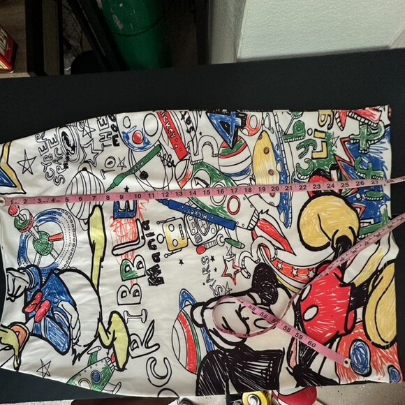 Mickey Mouse Donald Duck Scribble Space Theme Pencil Skirt Size XL (See Descrip) - Picture 12 of 13